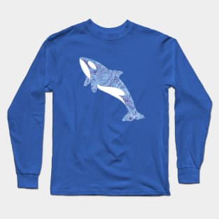 Zen Mandala Orca Whale Long Sleeve T-Shirt
